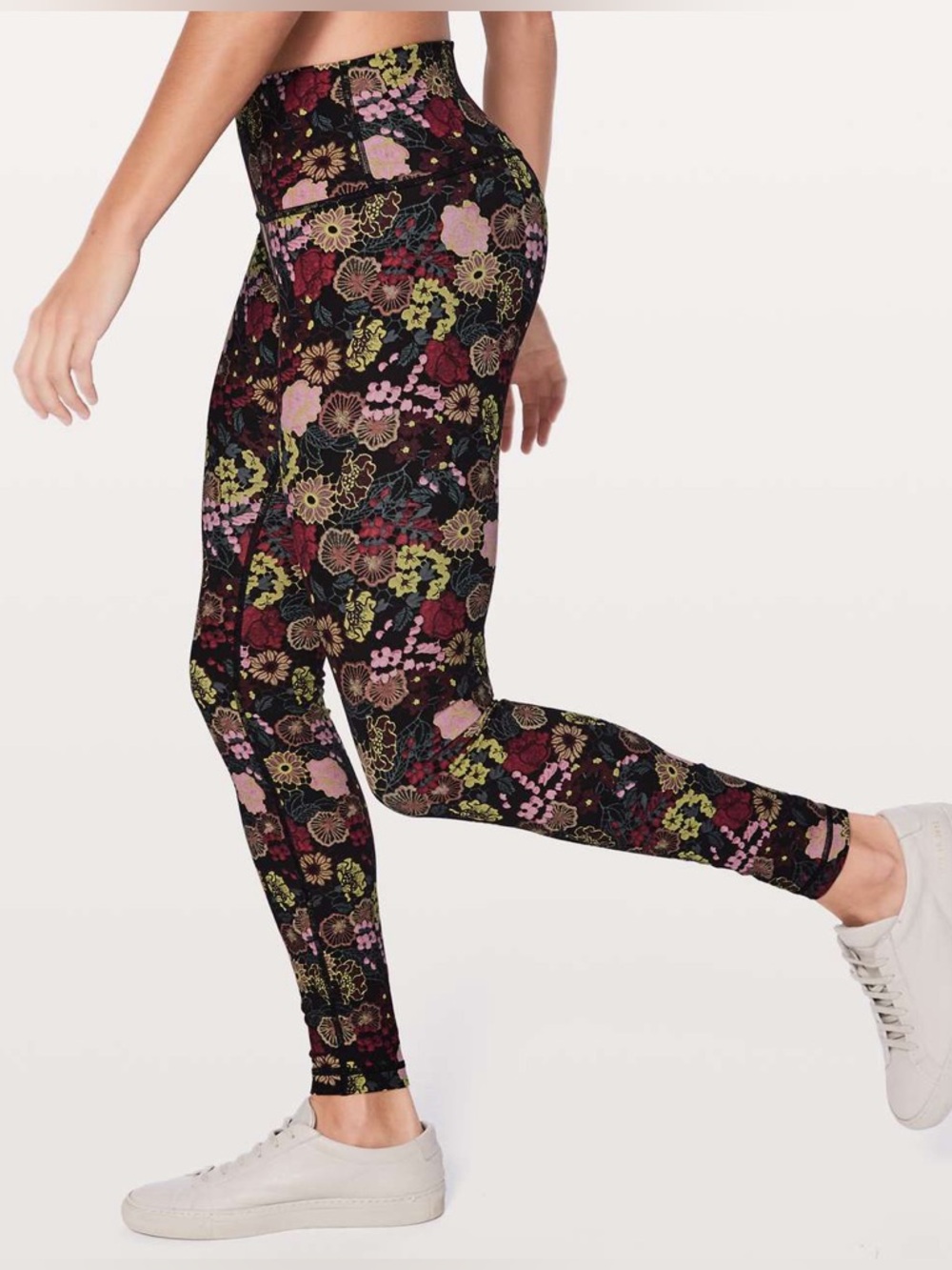 Kids Wunder Under Floral High Rise Tight Leggings Size 2